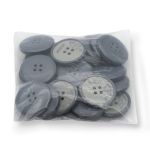 Пуговицы 4 прокола 40L=25 мм, (Gray1 (серый1)), 24 шт
