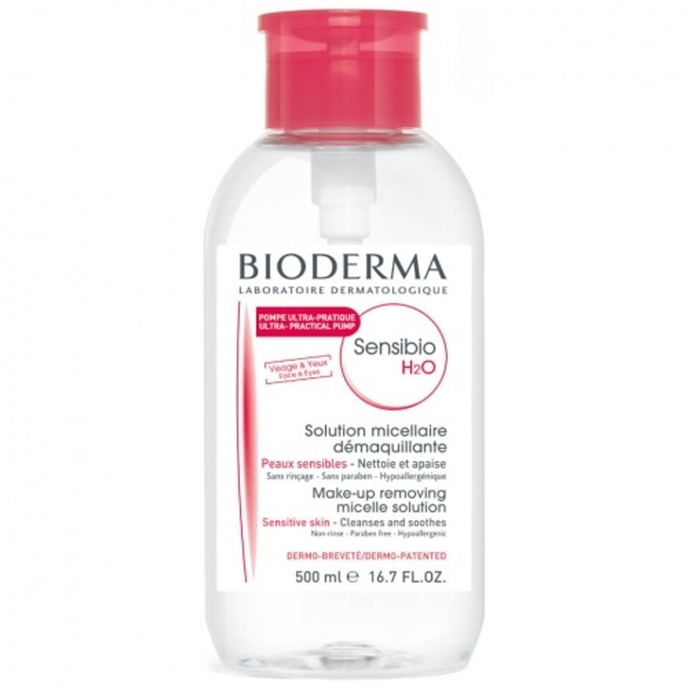 Вода мицелярная Bioderma Sensibio H2O для лица, 500 мл