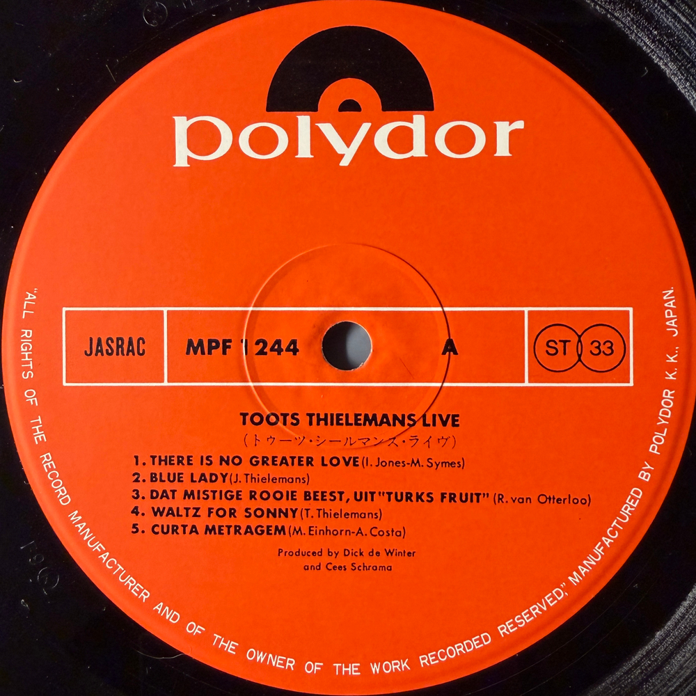 Toots Thielemans ‎– Live (Япония 1979г.) Т