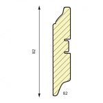 Плинтус МДФ Smartprofile Paint 3D wood 82 белый под окраску 16x82х2400 мм