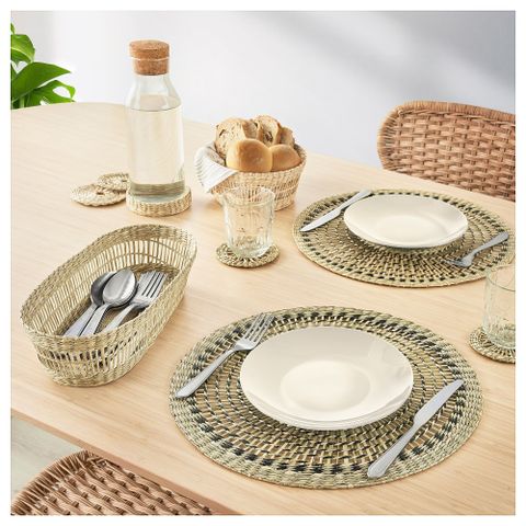 Салфетка для сервировки IKEA PENNFISK (ПЕННФИСК), Ротанг, 37 см