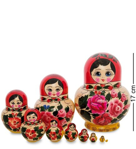 Народные промыслы МР-10/27 Матрешка 10-кукольная С (Семеновская)