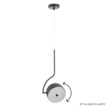 Светильник подвесной Crystal Lux CORRECTO SP9W LED BLACK 2480/209