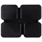 Подставка-органайзер BRAUBERG COMPACT, 4 отделения, 92×114×102 мм, черная, 4 штуки в комплекте.