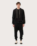 RICK OWENS DRKSHDW БРЮКИ ЧЕРНЫЕ LIDO PRISONER DRAWSTRING