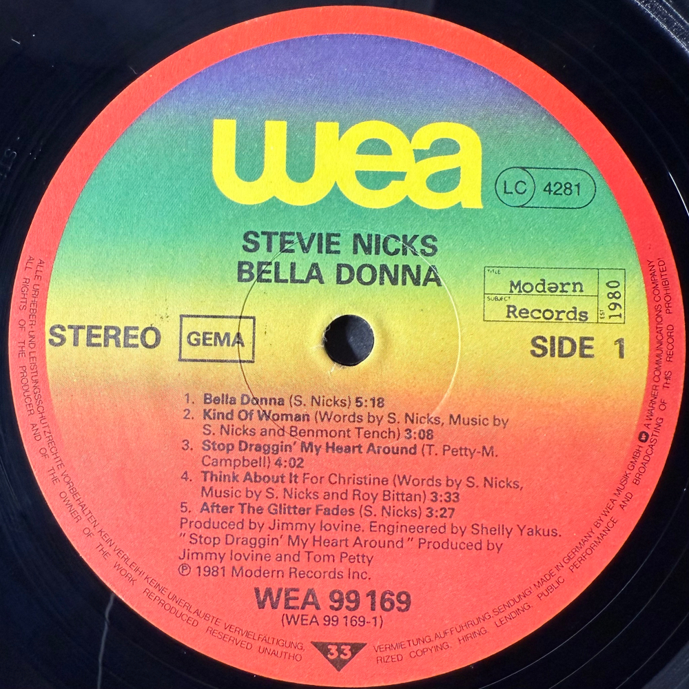 Stevie Nicks - Bella Donna (Германия 1981г.)
