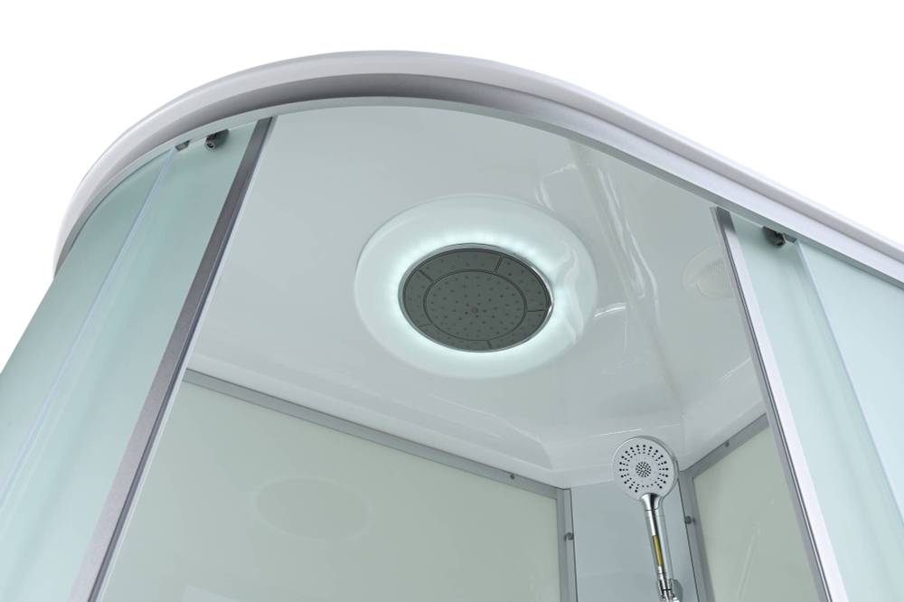 Душевая кабина AvaCan (АваКан) C3012R LED со средним поддоном, с ГМ, с электрикой и LED освещением, 120х80х215