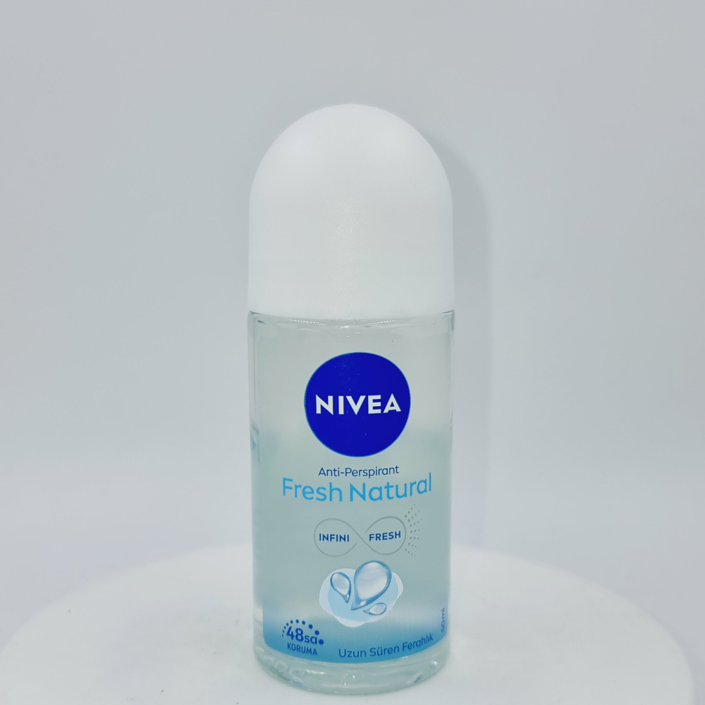 Антиперспирант шариковый NIVEA Fresh Natural с морскими экстрактами и маслом авокадо, 48 часов, 50 мл