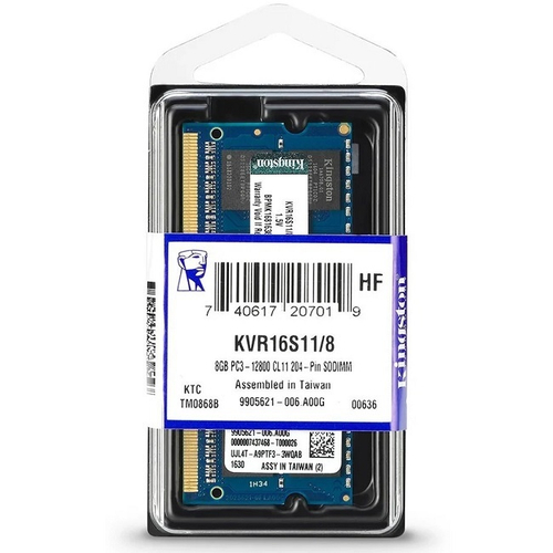 Модуль памяти NBook SO-DDR3 8Gb, 1600Mhz, Kingston (KVR16S11/8)