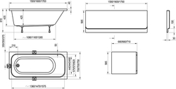 Ванна акриловая Ravak Chrome 170х75 C741000000