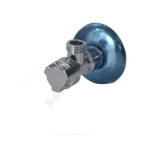 Кран латунь бытовой хром угловой G1/2" Ру10 НР маховик с отражателем Icma 90519AD07