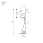Профиль PLINTUS-H58-F-2000 WHITE (Arlight, Алюминий)