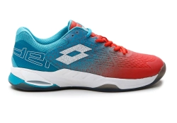 Мужские кроссовки для Padel Lotto Superrapida 100 - grenadine red/all white/blue bird