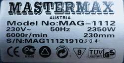 Машина углошлифовальная MASTERMAX MAG-1112 2350Вт