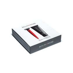 Подарочный набор Bolin Webb R1, бритва R1-S красная, крем для бритья Bolin Webb (BW GIFTBOX CREAM R1 RED)