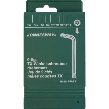 Набор ключей TORX® с центрированным штифтом Т10—T50 JONNESWAY 08MTP09S