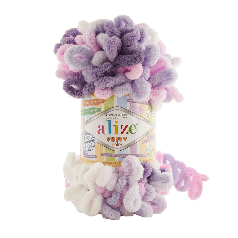 Пряжа Alize (Ализе) Puffy Color / уп.5 мот. по 100 г, 9м, 6305 A