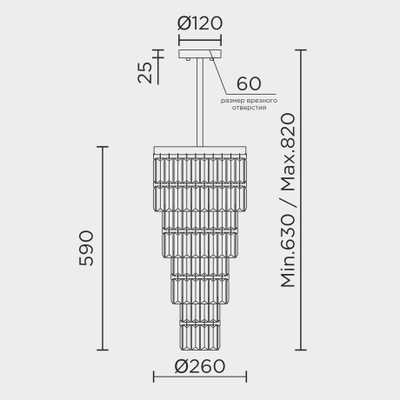 Подвесная люстра MODELUX ML.854.4 BS