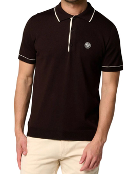 Мужское теннисное поло Roland Garros Heritage Thibault - chocolate