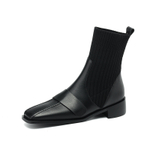 MINGRENYANSE Cow Leather Ankle Boots 4cm Women"s