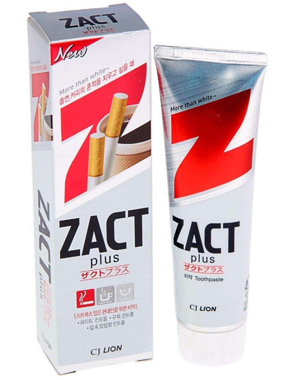 [ZACT] Зубная паста отбеливающая для устранения никотинового налета и запаха табака, 150гр