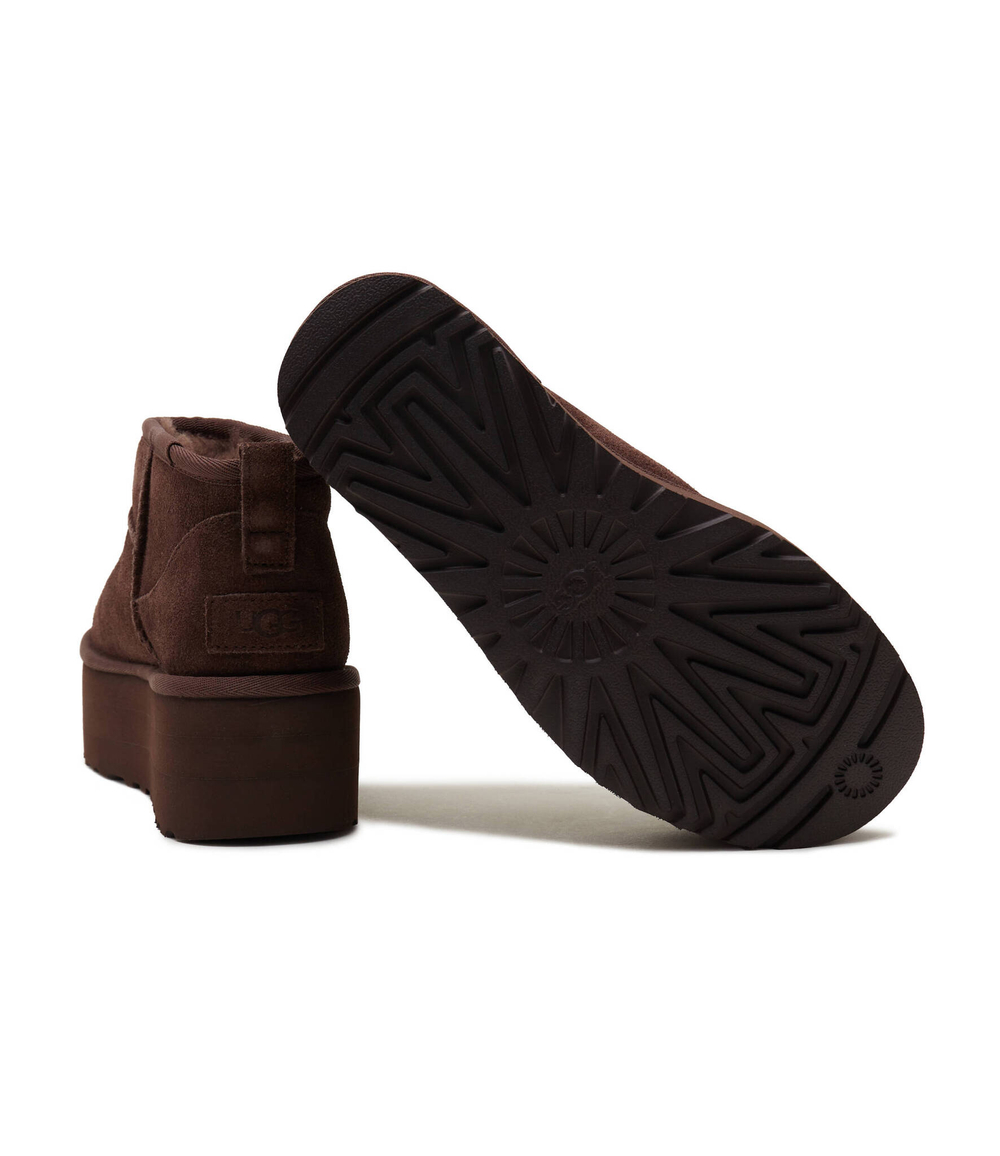 Кожаные угги w classic ultra mini UGG - коричневый(1135092)