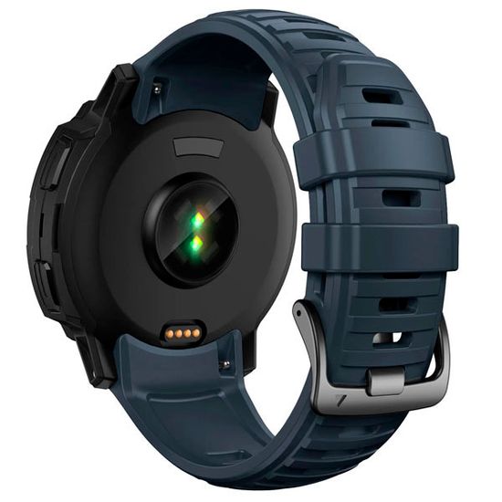 Ремешок 26 мм силиконовый для Garmin Instinct 2X Solar / Instinct 2X Solar Tactical оригинальное быстросъемное крепление Torch (Синий гранит)