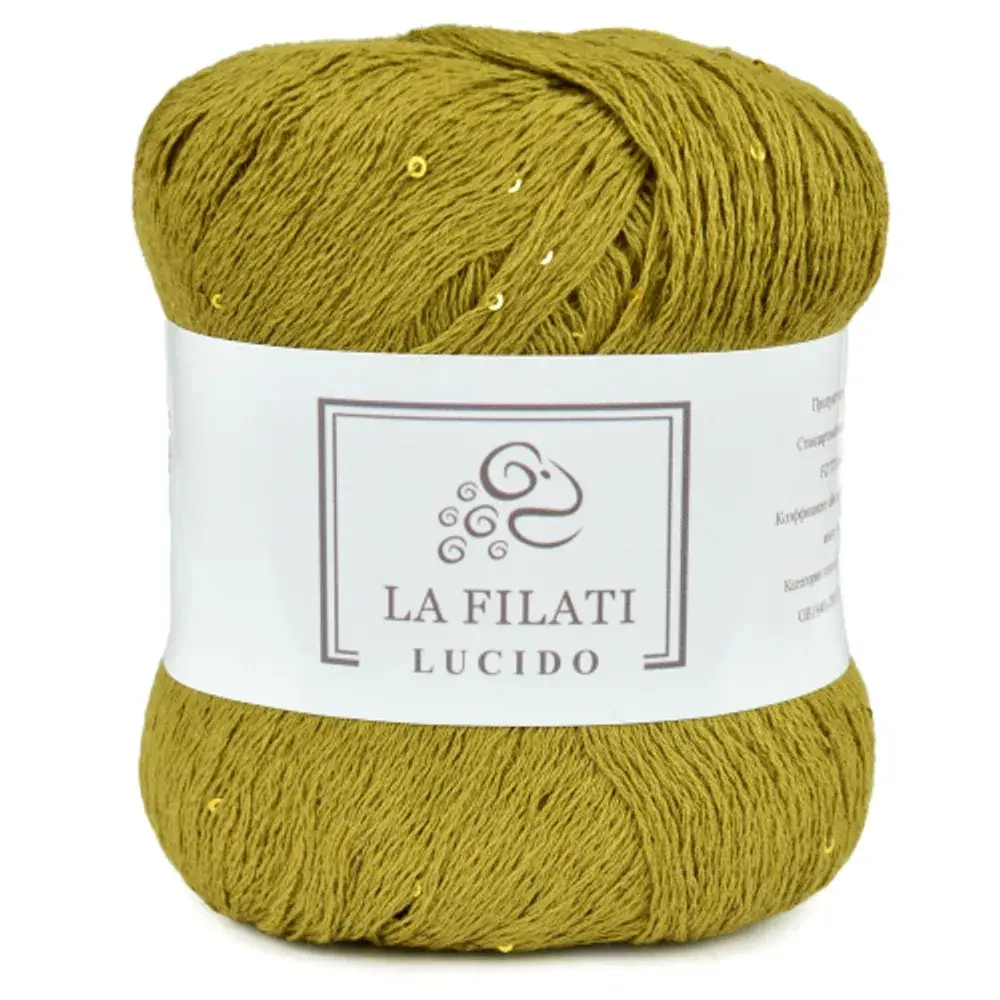 Пряжа Lucido, 100г, 445м, 90%хлопок, 10%микропайетки, (цена за 1 шт)