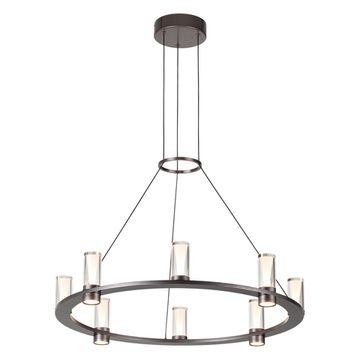 Подвесная светодиодная люстра 45W 3000K 7143/55L черный gun powder DEFANCE Odeon Light