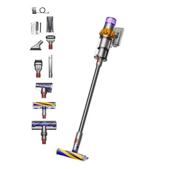 Вертикальный беспроводной пылесос Dyson V15 Detect Absolute SV47 (Yellow / Nickel) Расширенный комплект