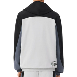 Meska kurtka tenisowa Lacoste Sport Colour-Block Track - grey/black