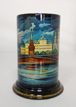 Стакан под ручки с карандашами "Москва" (Ручная роспись Палех)