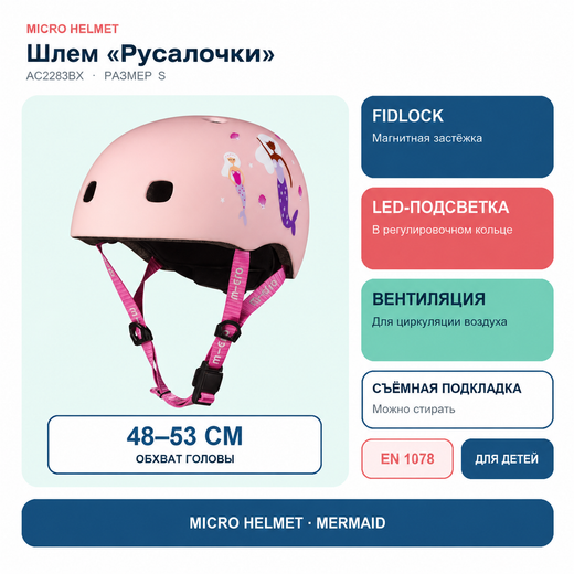 Шлем Micro - Русалочки (S) BOX