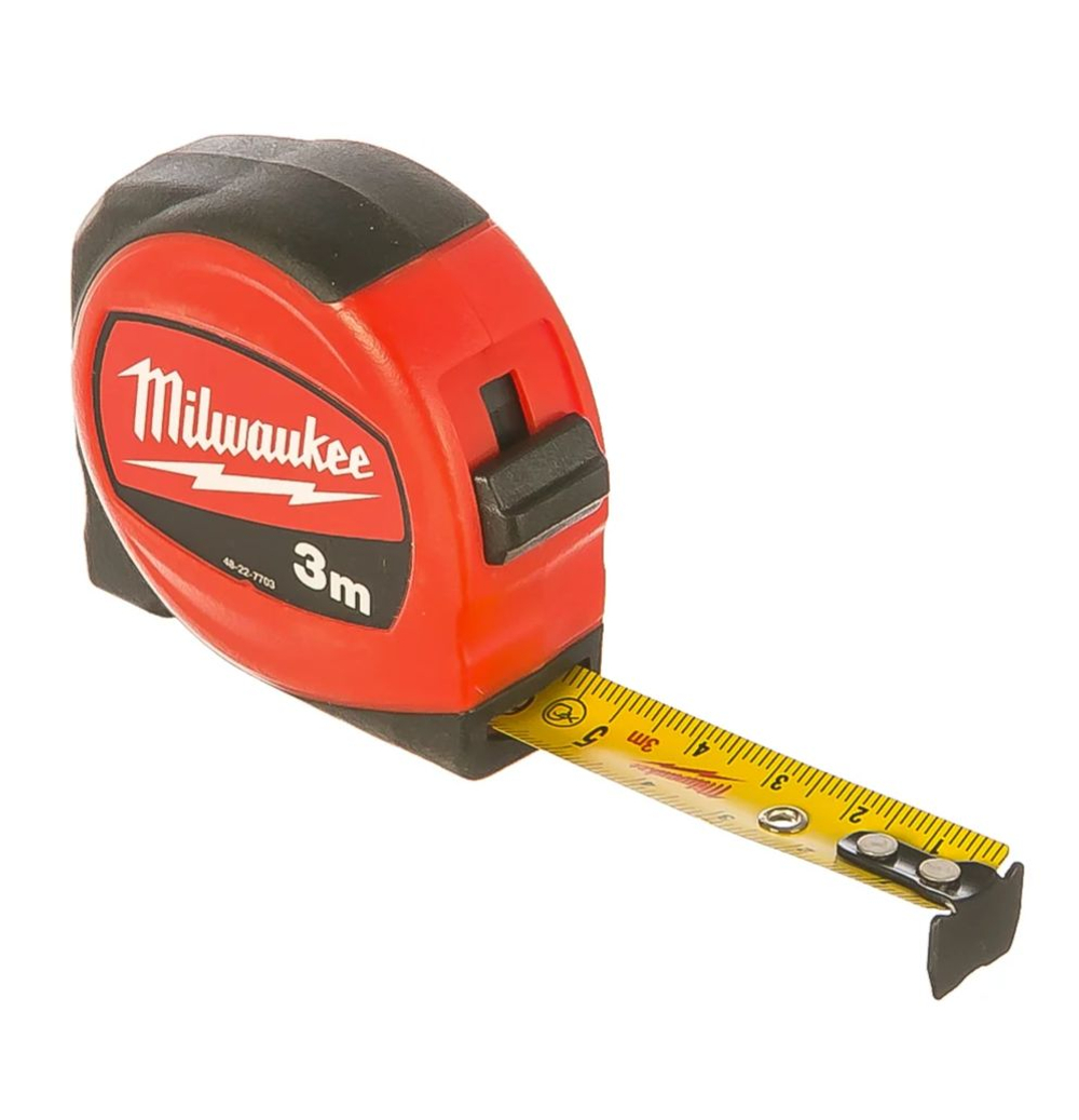 Рулетка 3м, ширина 16мм Milwaukee SLIM 48227703