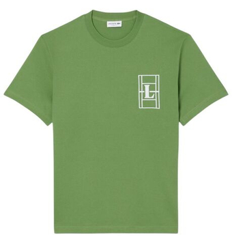 Мужская теннисная футболка Lacoste Embroidered Heavy Jersey - lime green