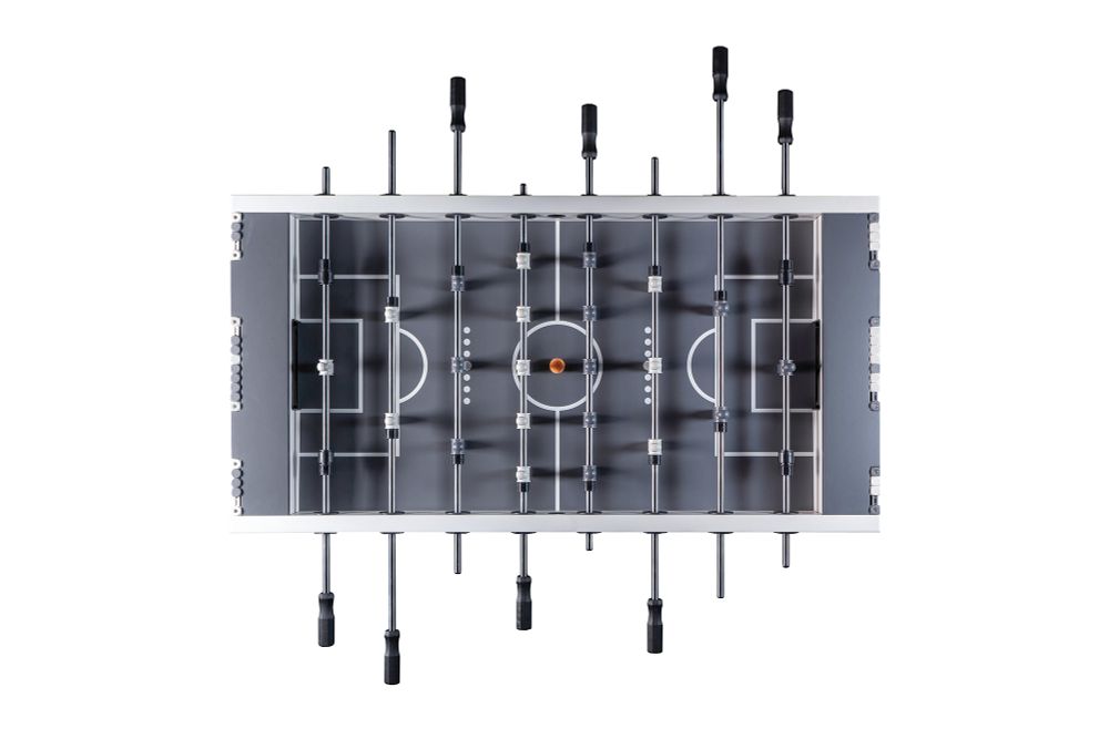 Игровой стол - футбол "NineStar Iron Pro ITSF Grey" (144х75,5х90)