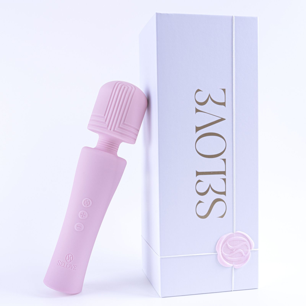 Розовый wand-вибратор Selove PulseWand - 20,3 см. (Цвет: розовый)