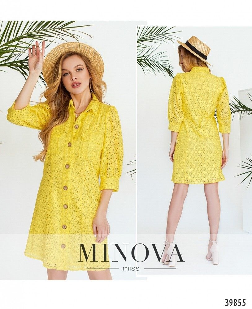 Платье 3147-ярко-желтый Minova Платье 3147-ярко-желтый Minova