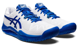 Мужские кроссовки теннисные Asics Gel-Resolution 8 - white/tuna blue