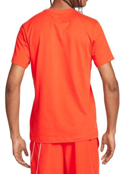 Футболка мужская теннисная Nike Solid Dri-Fit Crew - picante red/white
