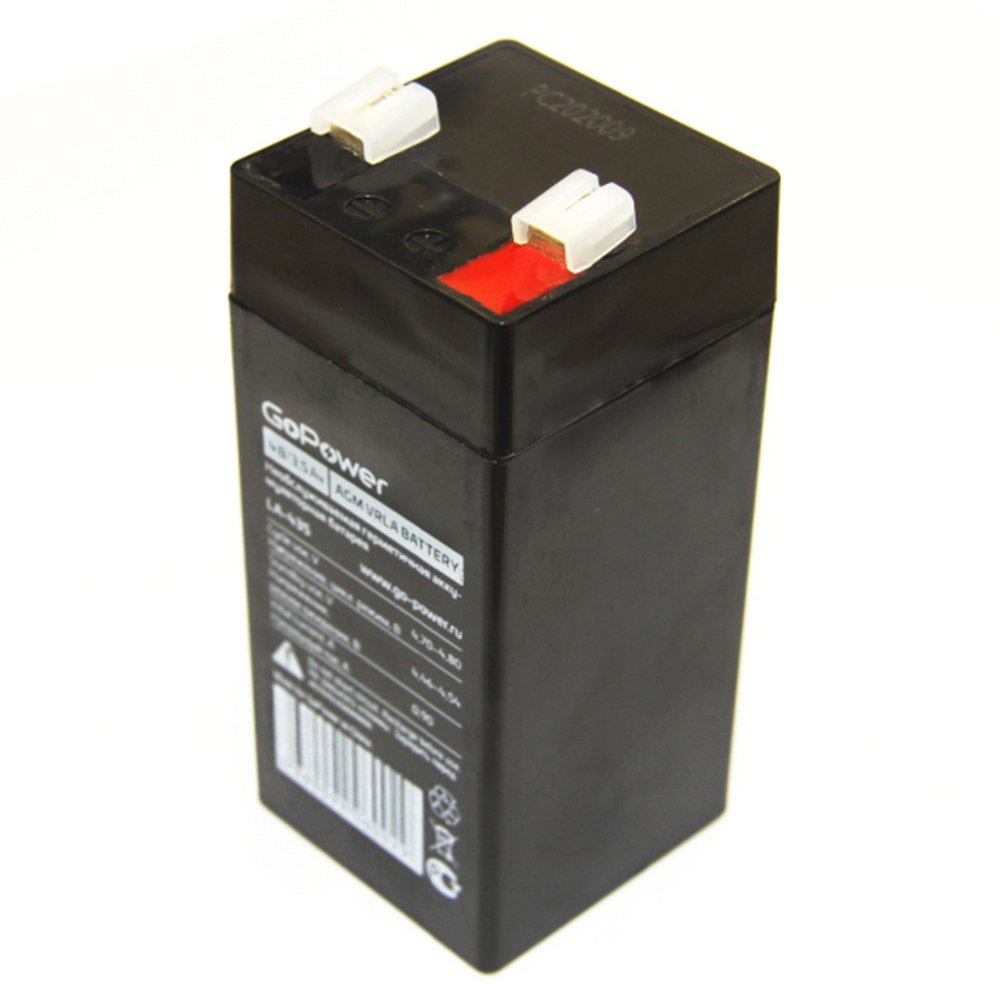 Аккумуляторы GoPower свинцово-кислотные LA-435 4V 1.0 Ah