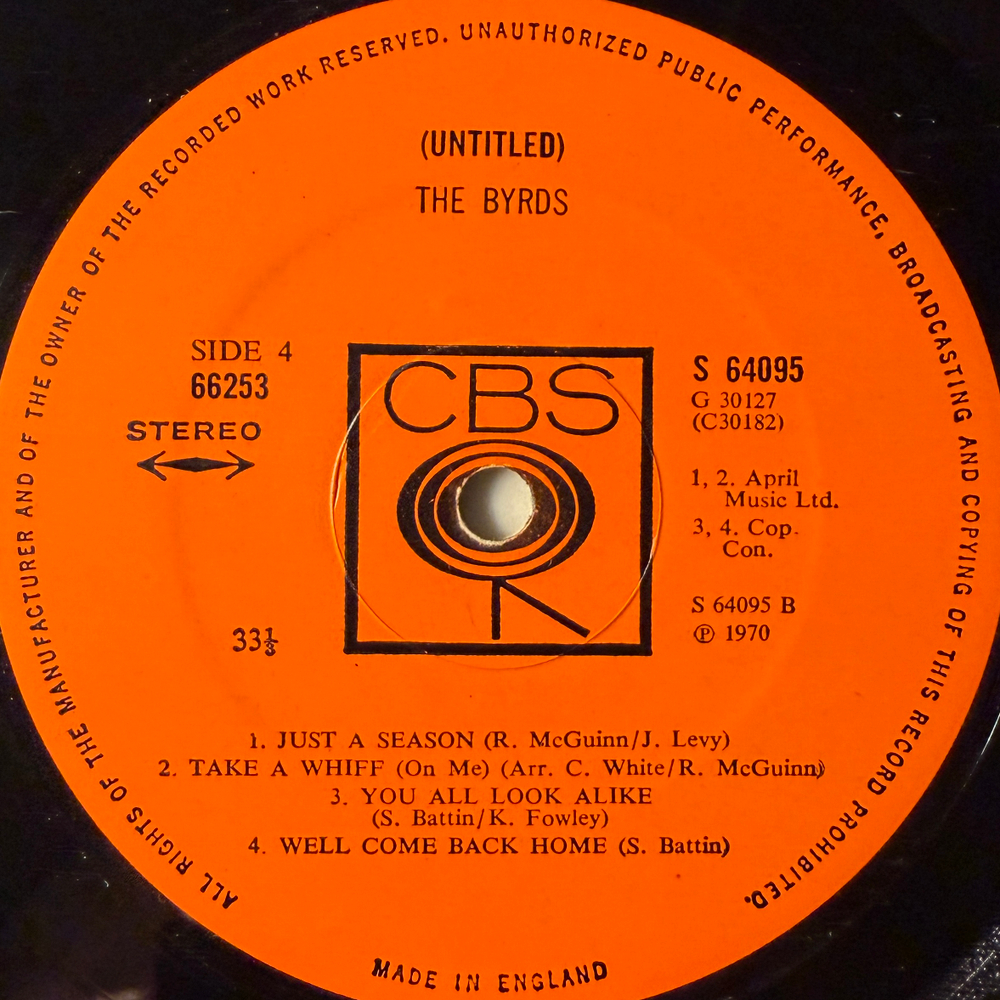 Виниловая пластинка The Byrds - Untitled 2LP