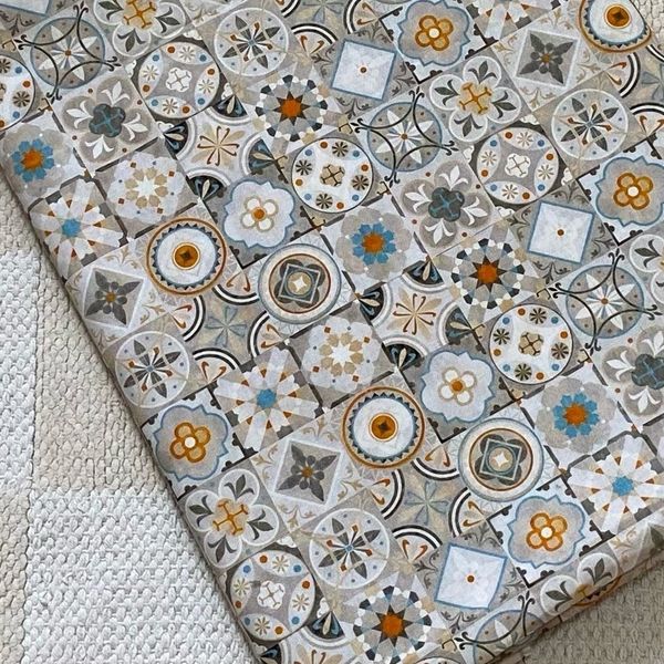ОТПРАВЛЕНО НА ПЕЧАТЬ, БЕЖЕВЫЙ МАРРАКЕШ, 100% хлопок Handmade Fabrics 1
