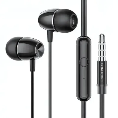 Гарнитура Borofone M57, вакуумные, разъем Jack, кабель 1.2 м Black