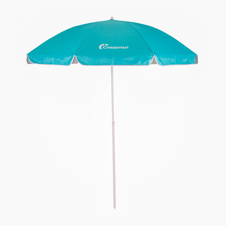 Зонт пляжный СЛЕДОПЫТ прямой, d - 180см, h - 183см, d штока 19/22мм, Polyester 190T, цв. голубой/10/