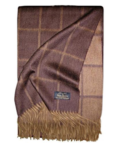 Плед 130х180 Glen Saxon Garda Camel-Choco