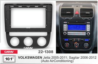 Volkswagen Jetta 2005-2011 с климат-контролем 10.1" (Carav 22-1308)