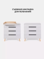 Комод пеленальный Rant Indy Pro 800/4 Crystal Beige