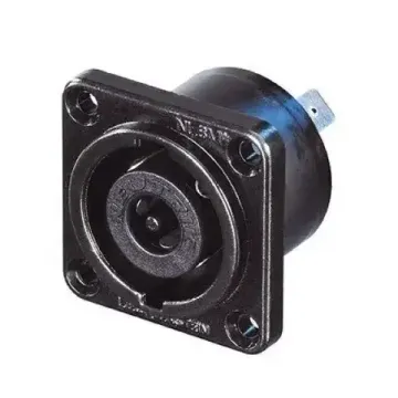 Neutrik NLT8MP-BAG панельный разъем Speakon female 8-контактный, металлический черненый корпус