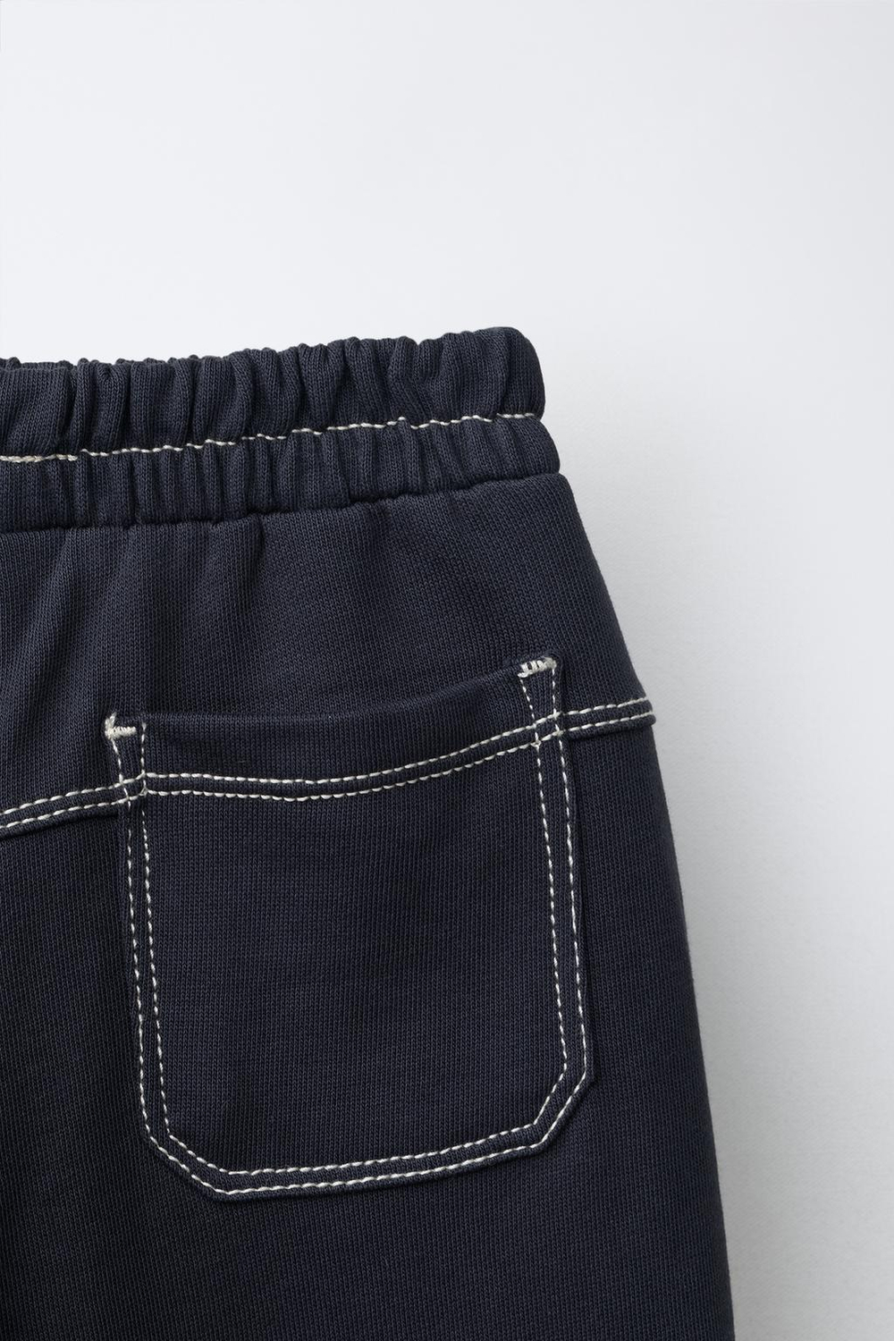 ZARA БРЮКИ БЭГГИ ИЗ ФУТЕРА С КОНТРАСТНОЙ СТРОЧКОЙ, ЧЕРНЫЙ